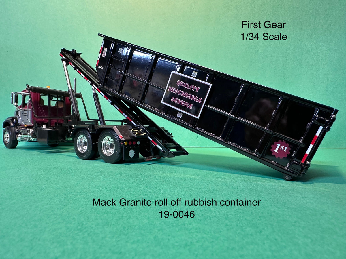 First Gear Mack Granite Rolloff Refuse Truck The Cape Cod Store