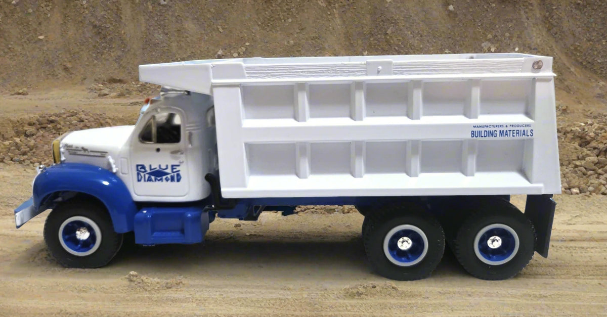 First Gear 1960 Mack Model B-61 Dump Truck Blue Diamond – The Cape