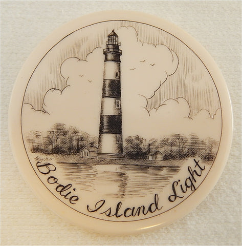 Scrimshaw Bodie Island Lighthouse Magnet