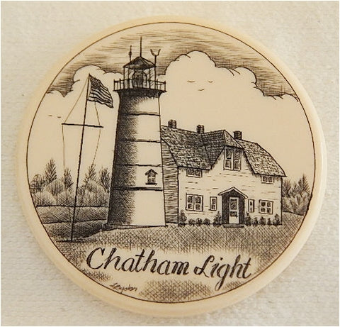 Scrimshaw Chatham Lighthouse Magnet