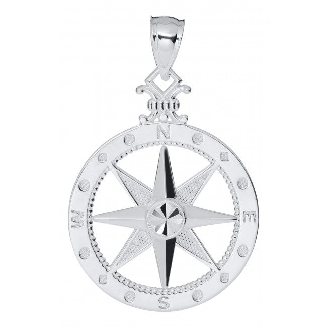 Bead compass gold, Sterling Silver