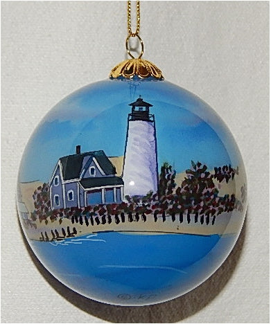 Sandy Neck, MA Lighthouse Ornament by Marsha York