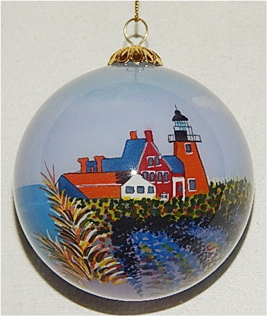 SE Block Island, RI Lighthouse Ornament by Marsha York