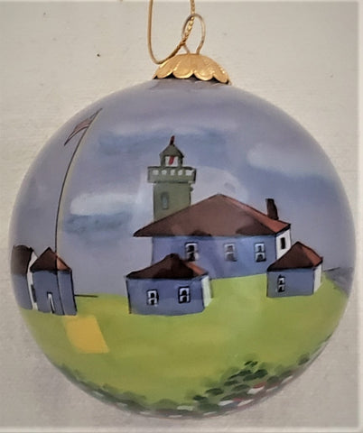 Watch Hill, RI Lighthouse Ornament by Marsha York