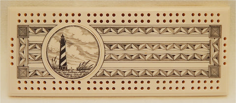 Scrimshaw Cape Hatteras Cribbage Board