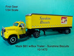 First Gear 1960 Mack B-61 Tractor & Trailer Sunshine Biscuits