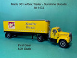 First Gear 1960 Mack B-61 Tractor & Trailer Sunshine Biscuits