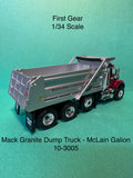 First Gear Mack Granite Heavy Duty Dump Truck McLain Gallion