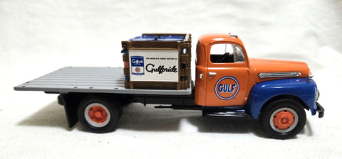 First Gear 1951 Ford F-6 Half Rack Stake Truck Gulf Oil