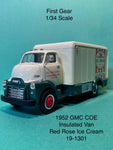 First Gear 1952 GMC Insulated Van Red Rose Ice Cream