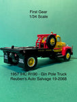 First Gear 1957 International Gin Pole/ Winch Truck Reuben's Auto Salveage