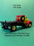 First Gear 1957 International Gin Pole/ Winch Truck Reuben's Auto Salveage