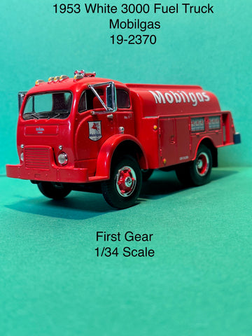 First Gear 1953 White Fuel Tanker Mobilgas