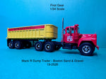 First Gear Mack R-Model w/ Dump Trailer Boston Sand & Gravel