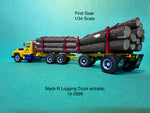 First Gear Mack R-Model Heavy Duty Logging Truck with Trailer