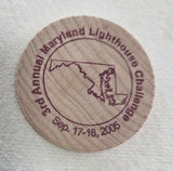 2005 Maryland Lighthouse Challenge token back