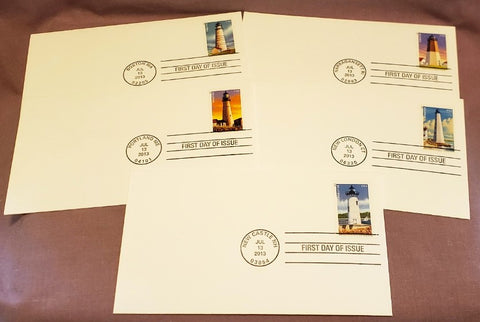 New England Coastal Lighthouses USPS Envelope Set