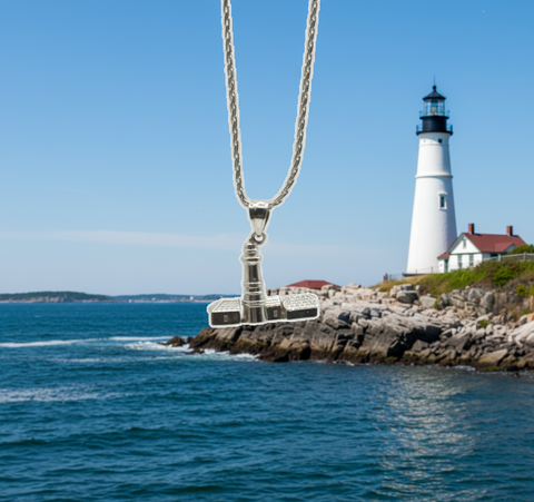 Boston Harbor Lighthouse Necklace