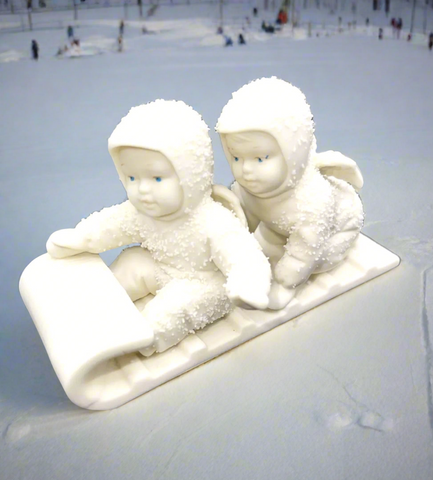 Snowbabies Down the Hill We Go