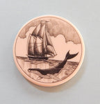 Scrimshaw Whale Ship Magnet