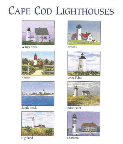 Cape Cod Lighthouses Notecards by Marsha York