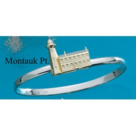 Montauk Point, NY Lighthouse Bangle Bracelet