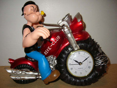 Popeye Motorcycle Clock