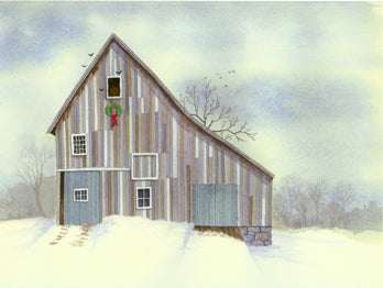 "Christmas Barn" by C Barry Hills