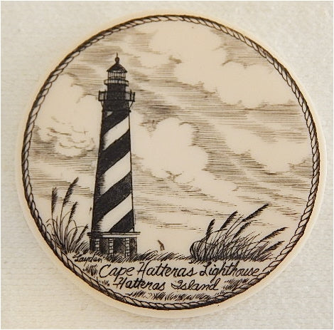 Scrimshaw Cape Hatteras Lighthouse Magnet