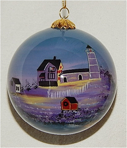 Cape Neddick (Nubble) ME Lighthouse Ornament by Marsha York