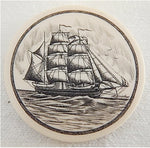 Scrimshaw Clipper Ship Magnet