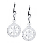 Compass Rose Leverback Earrings