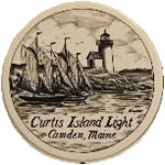 Scrimshaw Curtis Island Lighthouse Magnet