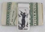 Scrimshaw Golfer Money Clip