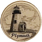 Scrimshaw Gurnet Plymouth Lighthouse Magnet