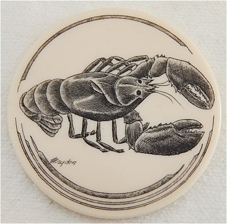 Scrimshaw Lobster Magnet