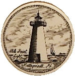 Scrimshaw Neds Point Lighthouse Magnet