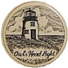 Scrimshaw Owl's Head Lighthouse Magnet