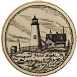 Scrimshaw Pemaquid Point Lighthouse Magnet