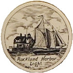 Scrimshaw Rockland Breakwater Lighthouse Magnet