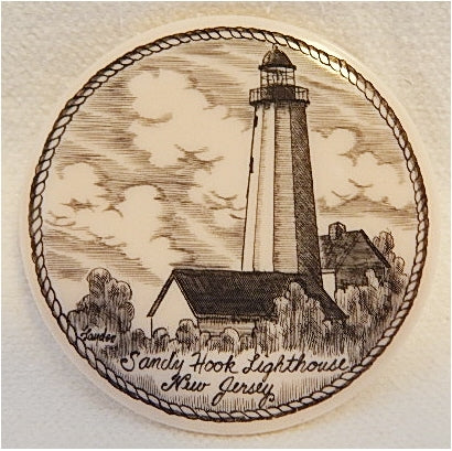 Scrimshaw Sandy Hook Lighthouse Magnet