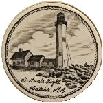 Scrimshaw Scituate Lighthouse Magnet