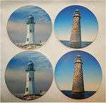 Scituate and Minot's Ledge Lighthouses Photo Coaster Set