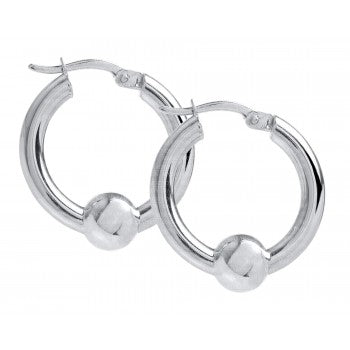 "Beach Collection" Sterling Silver Hoop Earrings