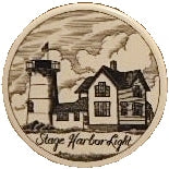 Scrimshaw Stage Harbor Lighthouse Magnet